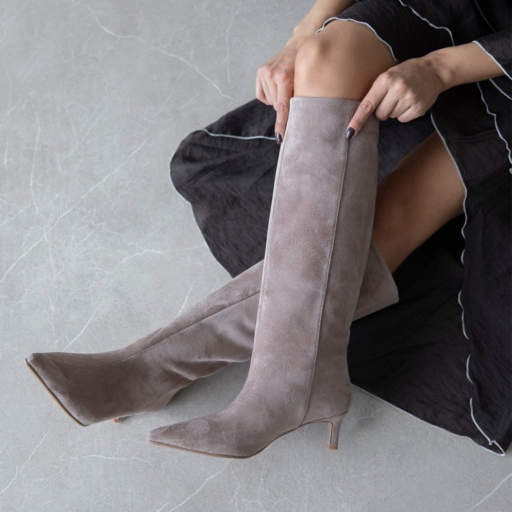 Belinda Beige Suede